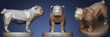 3D model Poly Bulldog (STL)